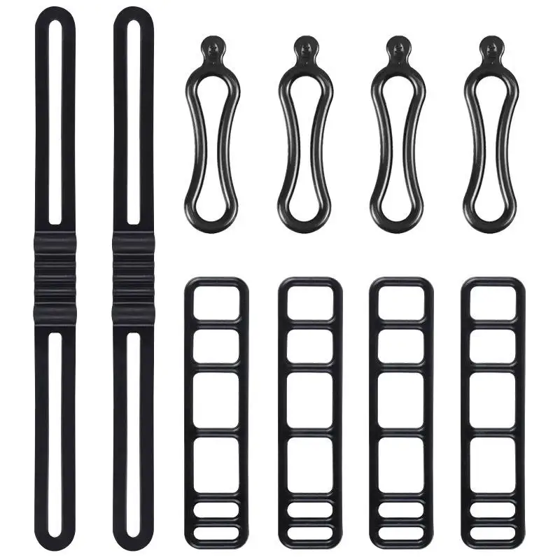 

10Pcs/Set Bike Silicone Mount Bands Bicycle Light Straps For Headlight Taillight Fixing Universal Bike Accessories