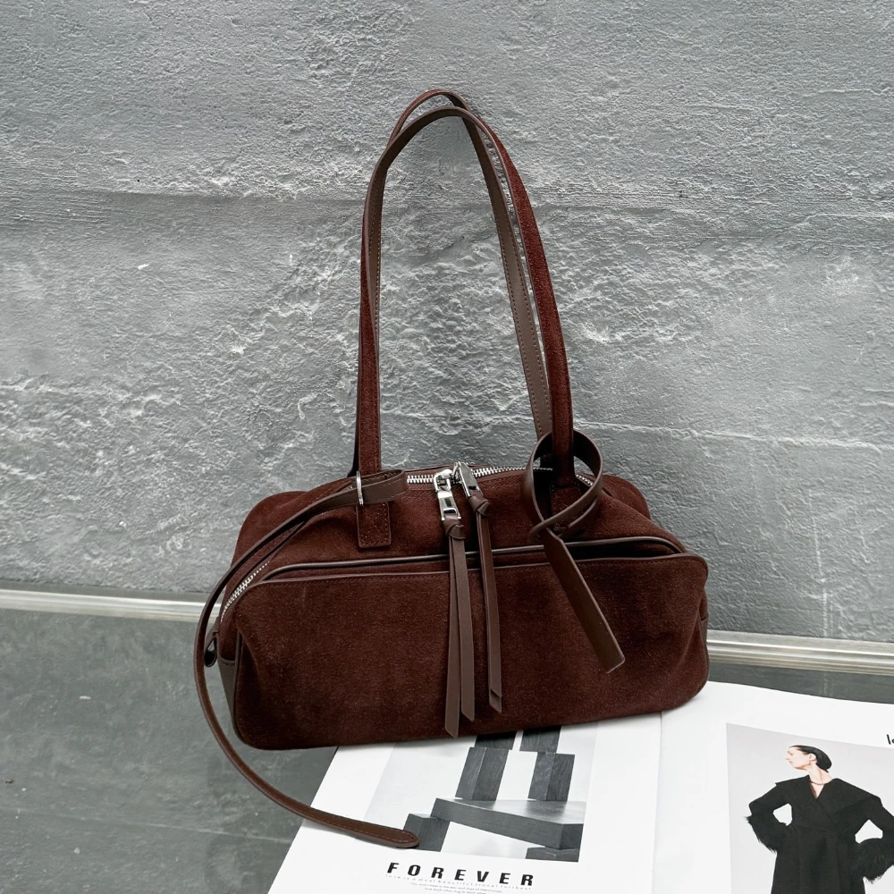 Genuine Grade Suede Real Leather Women Handbag New Luxury Designer High Quality Female Shoulder Crossbody Bag Autumn Winter Ins