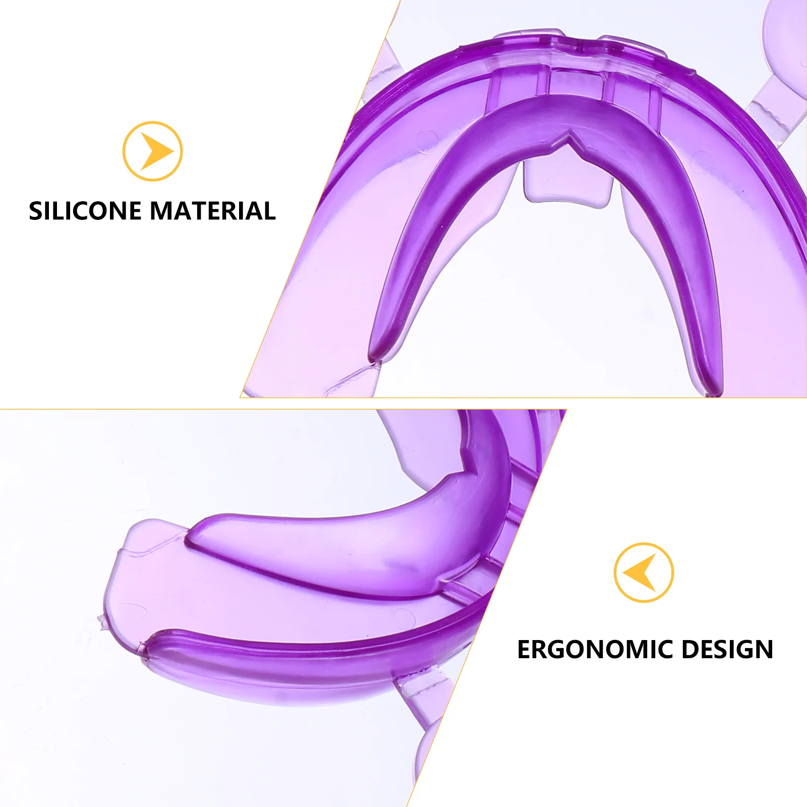 

2pcs Silicone Night Teeth Braces Protector Adult Molar Grinding Guard Set Ergonomic Design Anti-Wear Splint Dental Arch