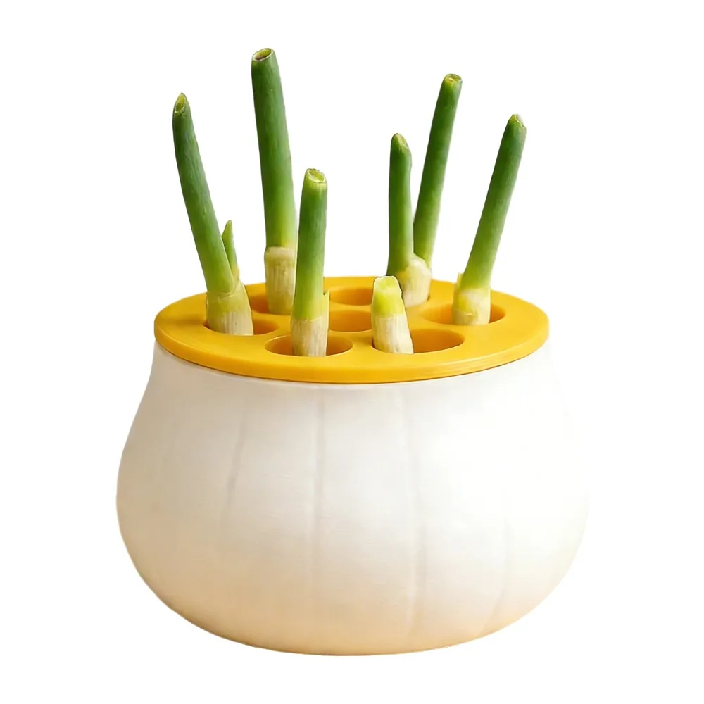 Space-Saving Design Green Onion Planter Vertical Decorative Hydroponic Farming Container Easy Assembly 7 Holes