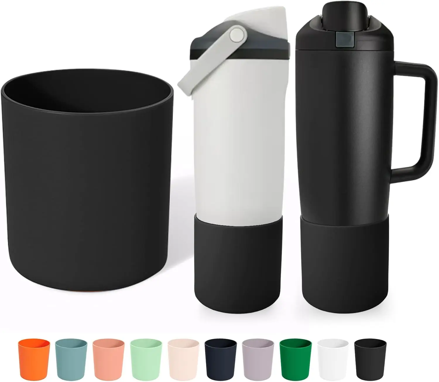 Silicone Higher Boot Compatible with Owala 30oz & 40oz FreeSip Sway Bottles & Tumblers, Large Protection Anti-slip Bottom Cover