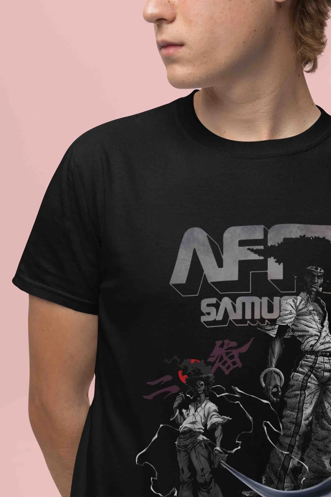 Afro Samurai Shirt Rokutaro Tshirt Ninja T-Shirt Otsuru Warrior Sword Anime Tee