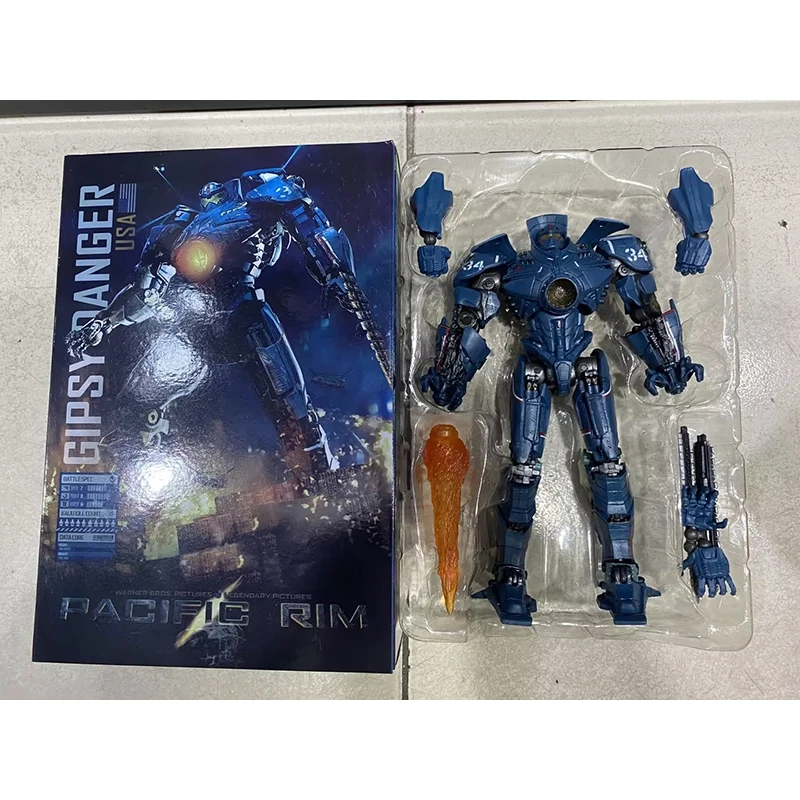 Lighting Luminous NECA Pacific Rim Red Tramp Action Figure Japanese Mecha Room Anime Figura Handmade Model Birthdays Gift Toys