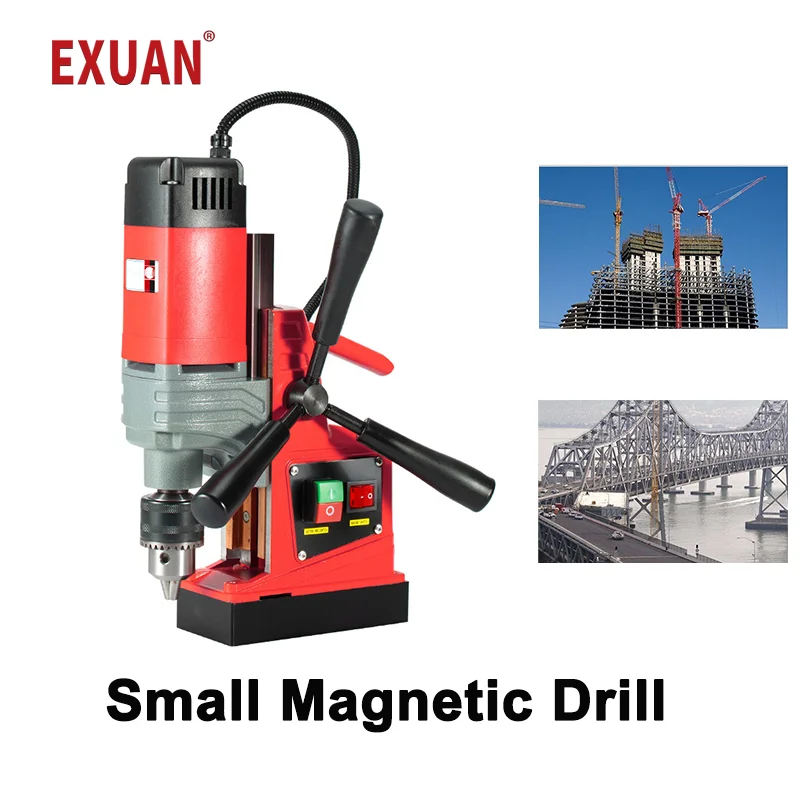 AX13 Small Magnetic Drill Machine Portable Electric Floor Drill Industrial Grade Desktop Punching Holes Drilling Machine Tools