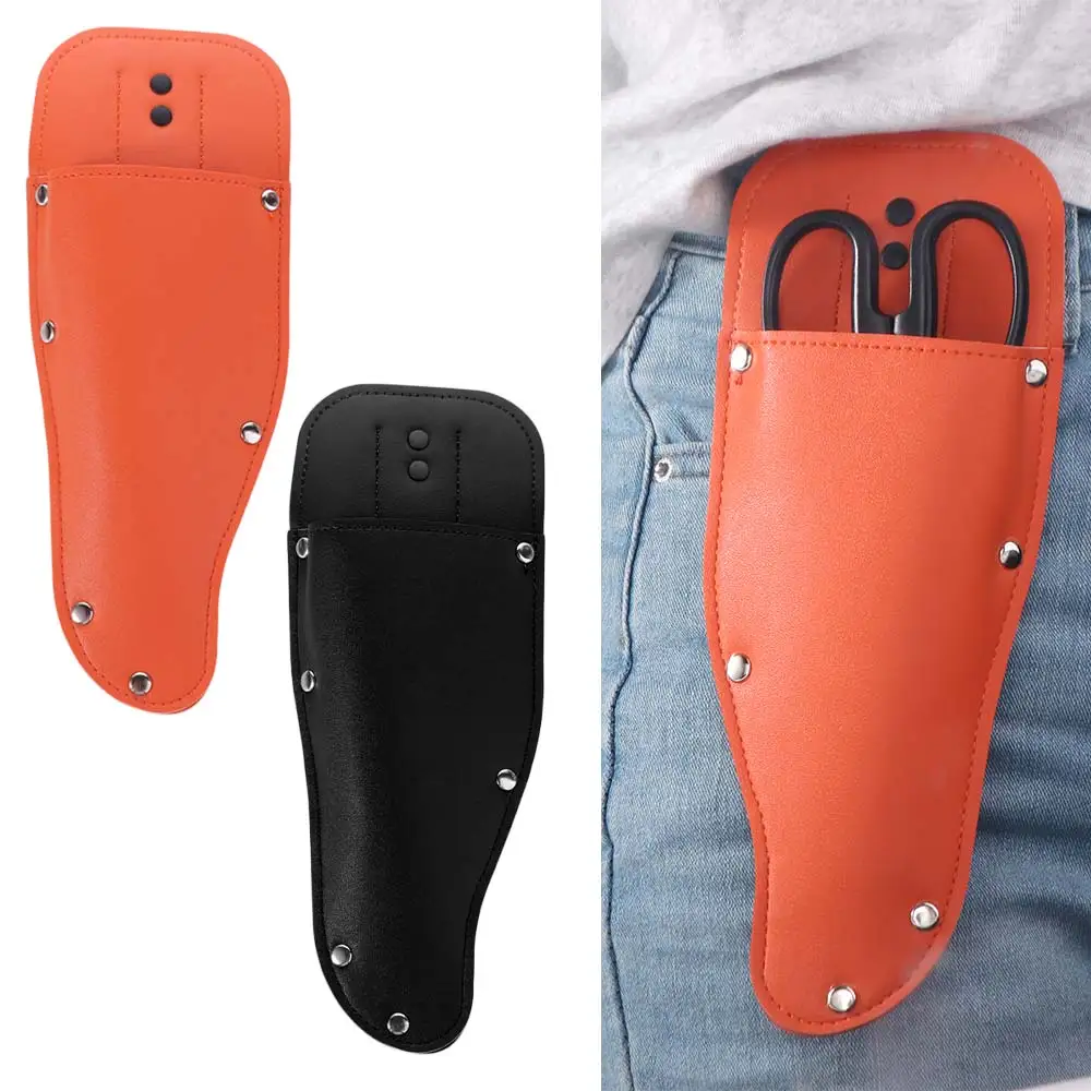 

Protective Garden Scissors Case with Locking Button Practical Pruner Sheath PU Leather Durable Pruning Shears Cover