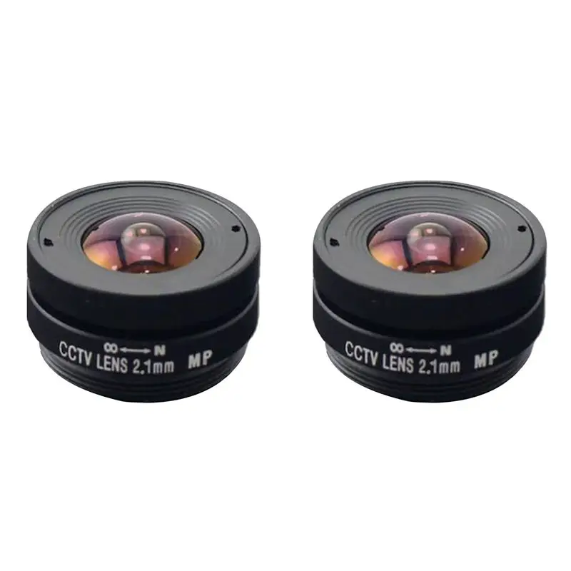 B29C-2Pcs 2.1 Mm F1.8 Megapixel 2.1Mm Wide Angle CS Mount Fixed CCTV Lens For 1/3 Sensor Size Camera