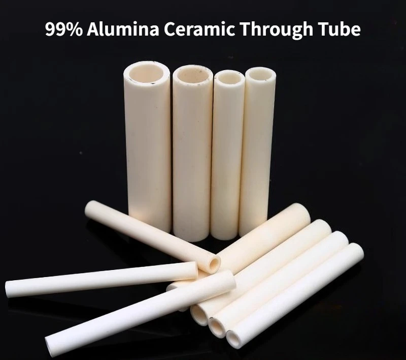 99% Ceramic Tube Alumina Pipe Thermocouple Protection High Temperature Resistant Insulation Hollow Single-Bore Insulated Pipe