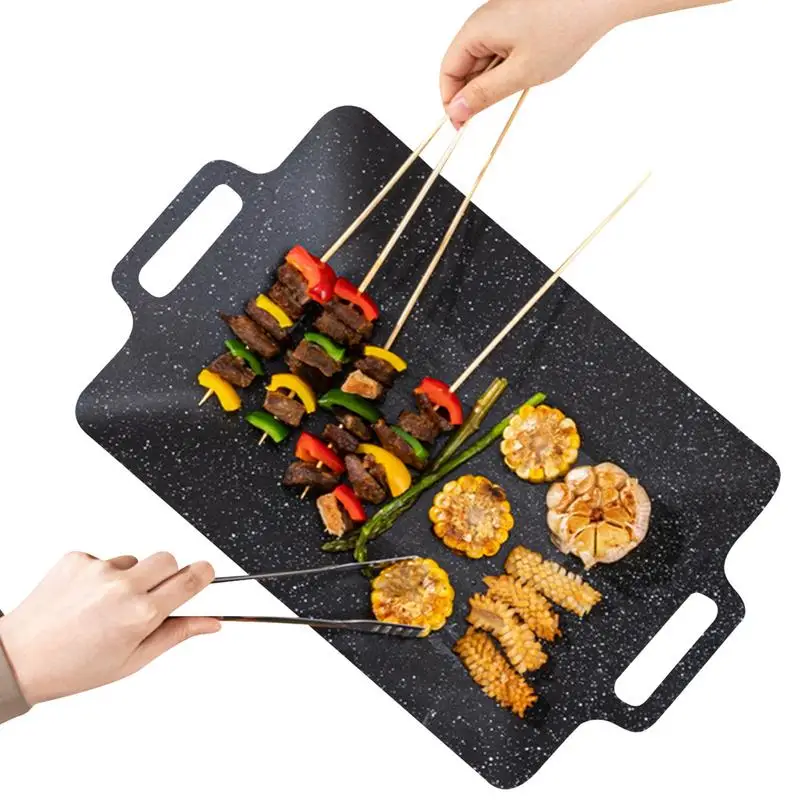 Grill Pan For Induction Cooktop Grill Pan Barbecue Pan Pork Belly Non Stick Cooker Barbecue Tray Roast Plate For Kitchen Outdoor