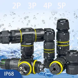 Electrical Waterproof Terminal Cable Connector IP68 Three-way Electrical 2/3/4pin Wire Outdoor Underwater Screw Home Improvement
