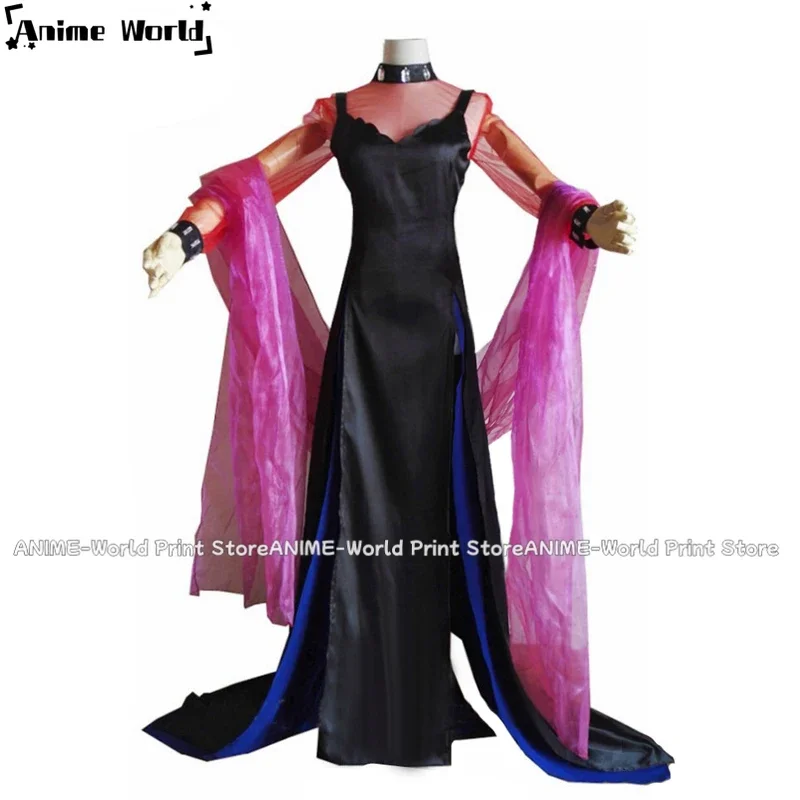 

《Custom Size》Princess Chibi Usa Small Lady Chibiusa Cosplay Costume long tail black dress 11