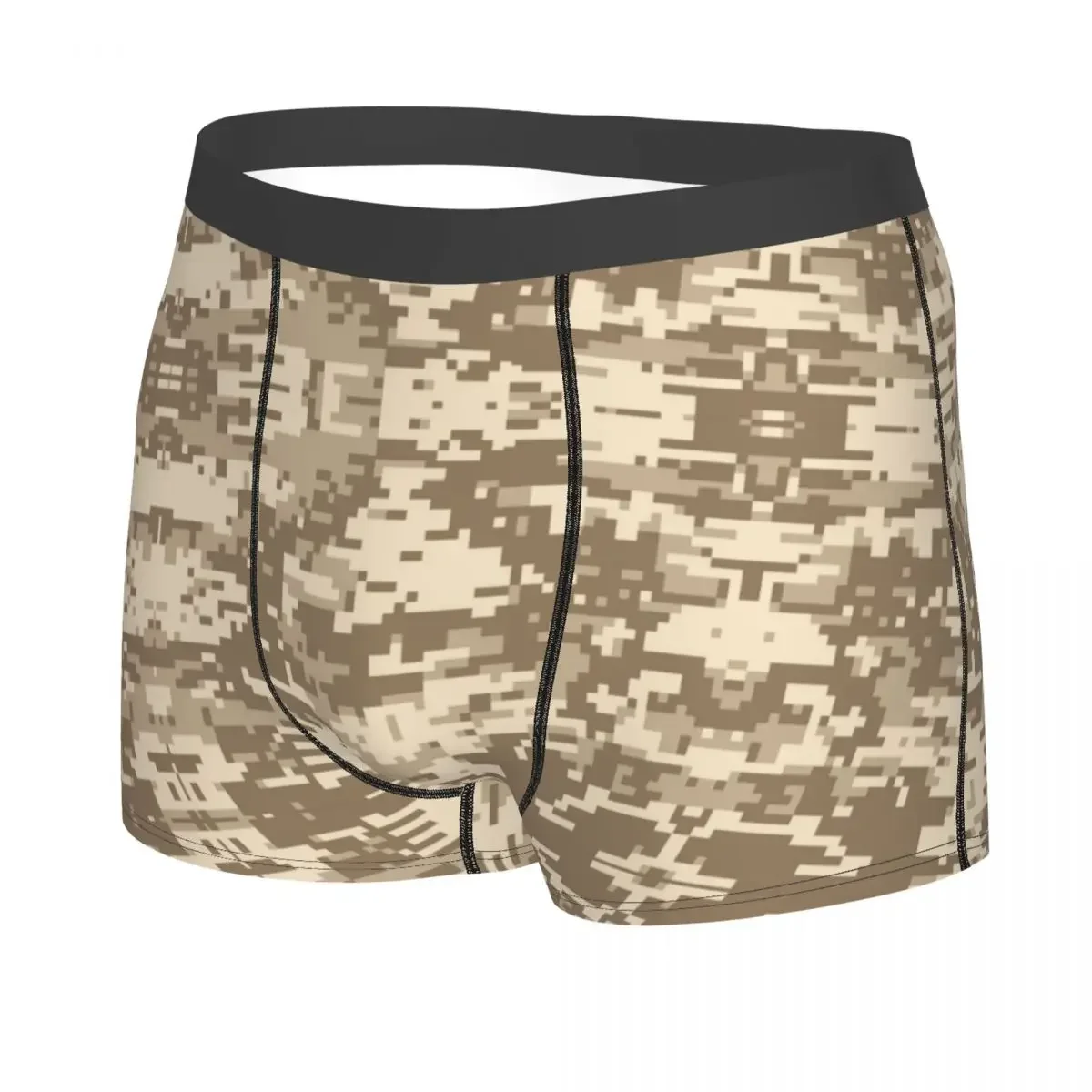 Custom Desert Digital Camo Underwear Men Print Multicam Camouflage Boxer Briefs Shorts Panties Breathable Underpants