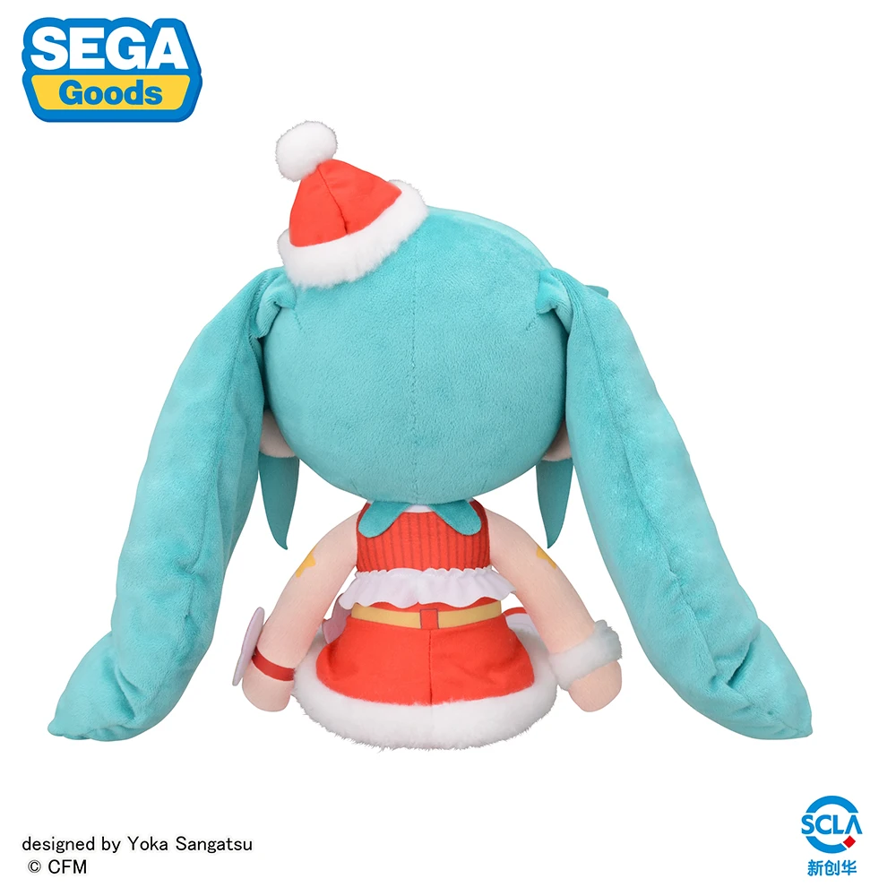 En Stock Original SEGA Hatsune Miku Fufu Fuwa Petit Navidad 2023 muñeco de peluche Anime juguetes coleccionables regalo kawaii 27Cm
