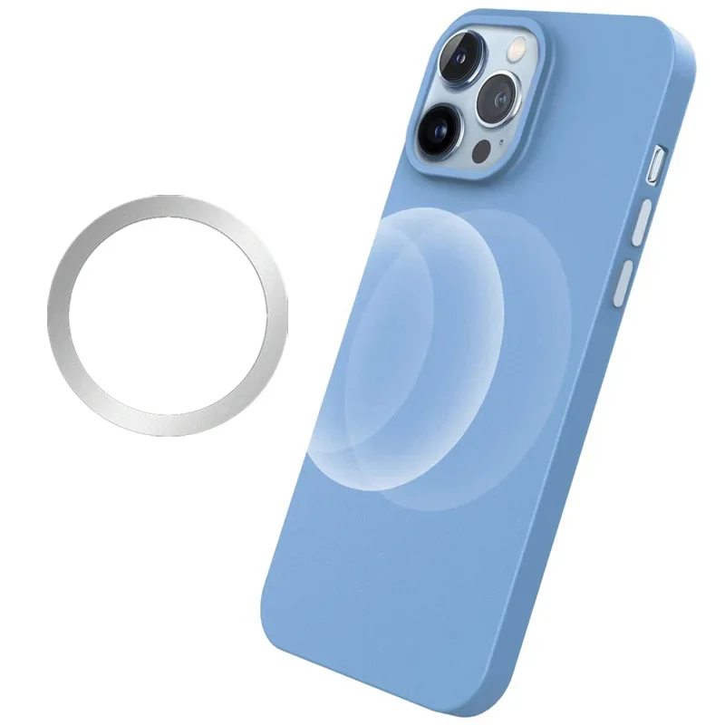 Universal Magnetic Metal Plate Ring For Samsung iPhone Magsafe Wireless Charger Car Phone Holder Sticker Round Magnet Patch - náhled 2