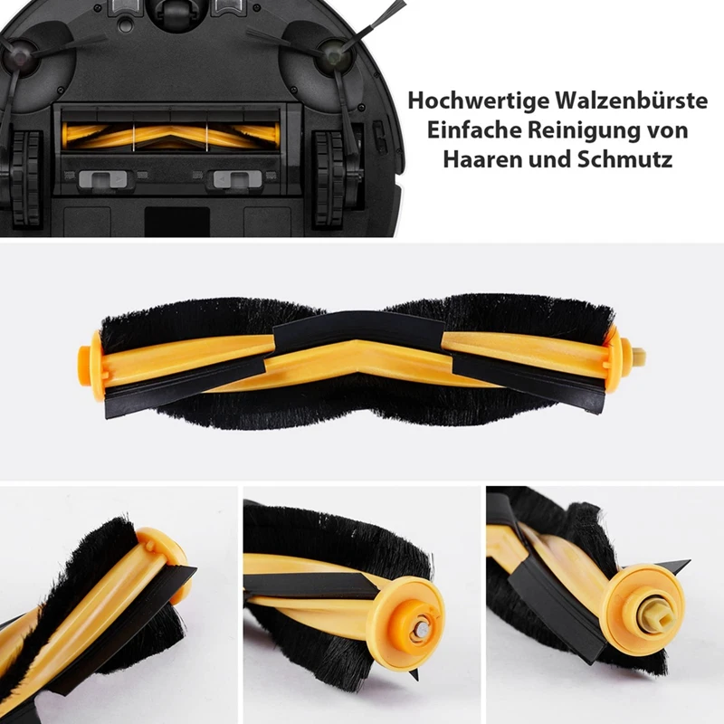 Escova principal escovas laterais hepa filtro principal acessórios de substituição da escova aspirador de pó escova principal para t9 t9pro t9aivi