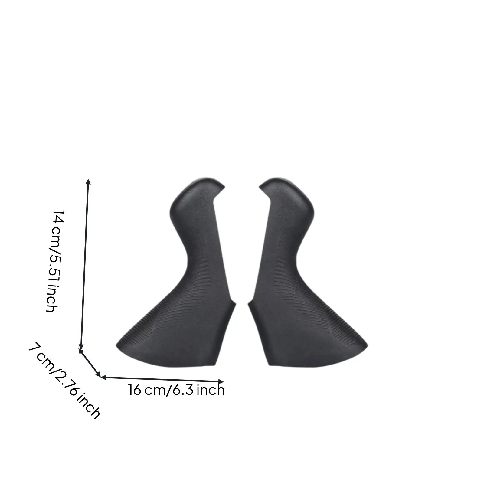 Bicycle Brake Lever Cover for Hydraulic Gear Shift Controls Aluminum Alloy Molded Ribbed Grip Guard Long Hole Fit Design