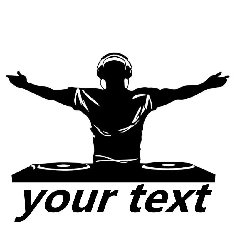 Fashion DJ Music Personalized Car Stickers PVC Bumper Windshield Accessory Laptop Motorcycle Decoration Auto Decal Customizable