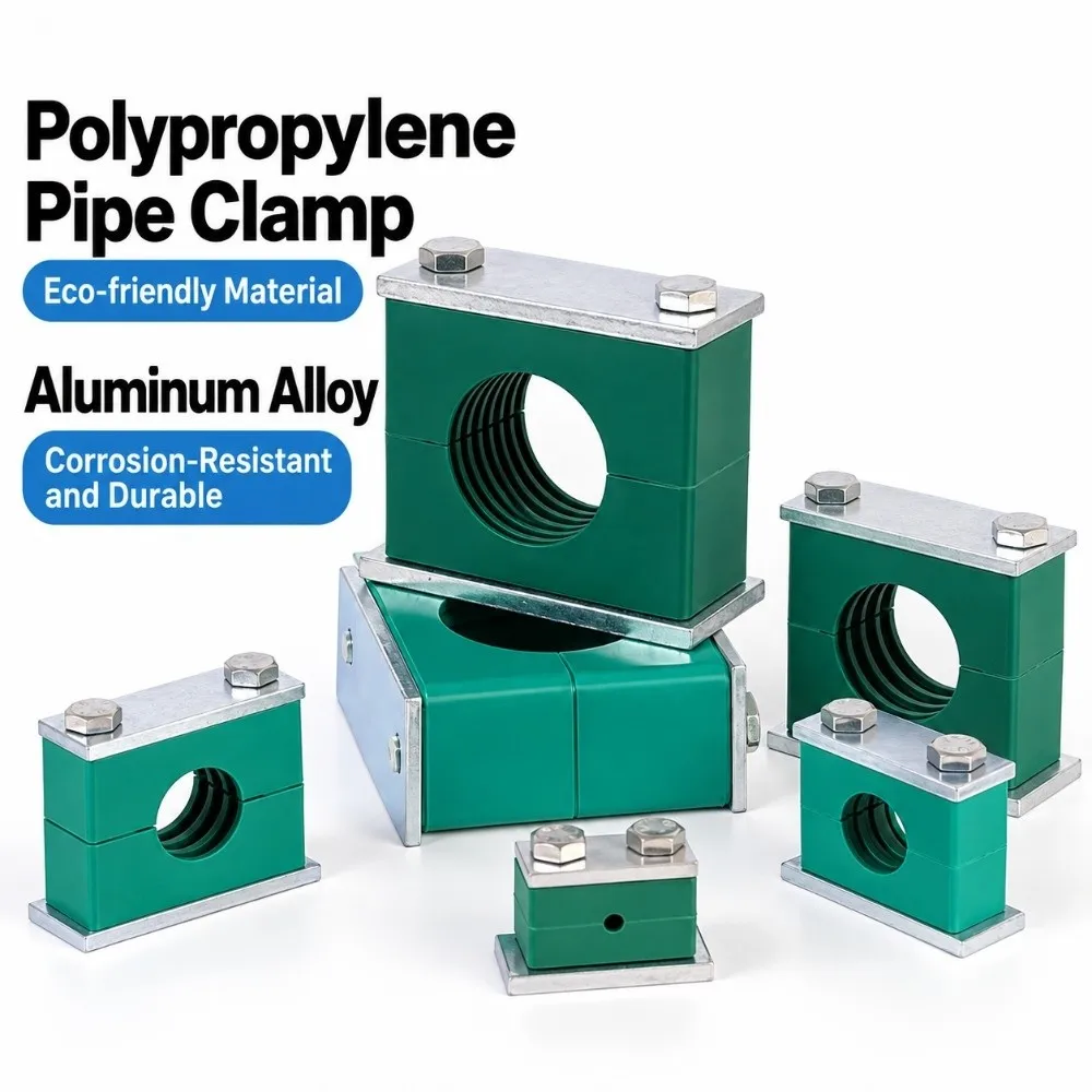 New 6-38mm Pipe Clamp Plastic With Hex Bolts Hydraulic Clamp Single Hole Tube Clamp Pipeline Fixing