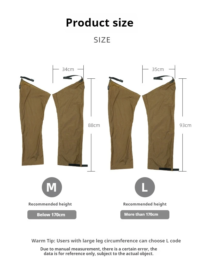 3F UL GEAR Outdoor Ultraleichte minimalistische Regenhose Tragbare Beinwasserdichte Abdeckung Wandern Klettern Regenmäntel – Detail 7