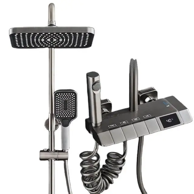 

Bathroom Shower System with Elegant Bath & Shower Faucets