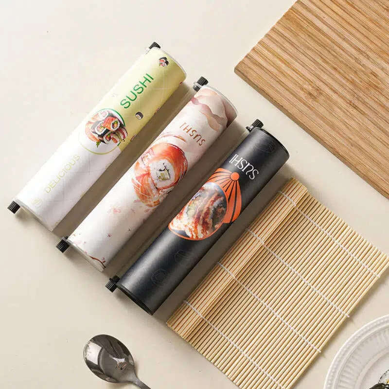 C 1Pcs Food Grade Sushi Mold Cone Push Up Paper Bucket Package Paper Box Round Sushi Push Box Wich Sauce Straw Bento Accessories