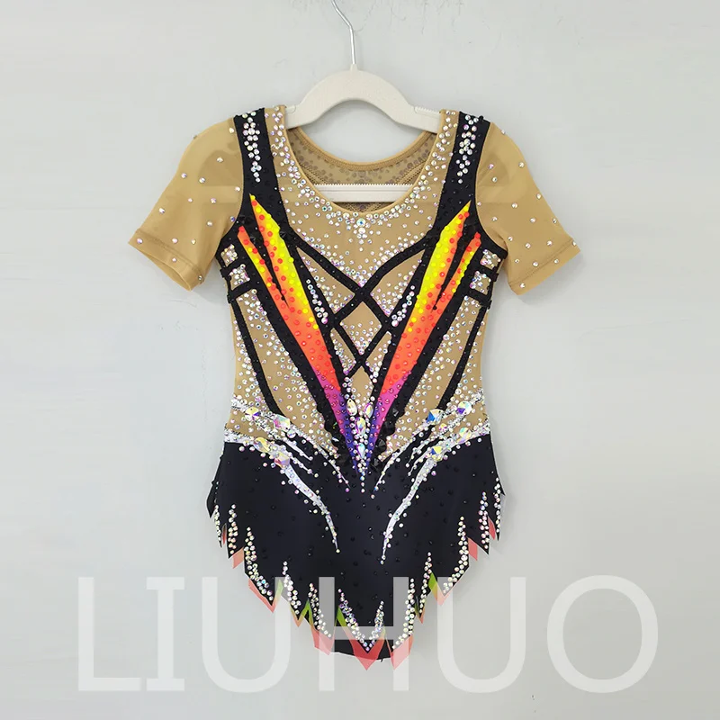 LIUHUO Rhythmic Gymnastics Leotard Competitive Cheerleading Performance For Children