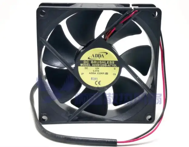 

Ltsf For ADDA AD0912DB-A71GL DC 12V 0.07A 90x90x25mm 2-Wire Server Cooling Fan 9cm