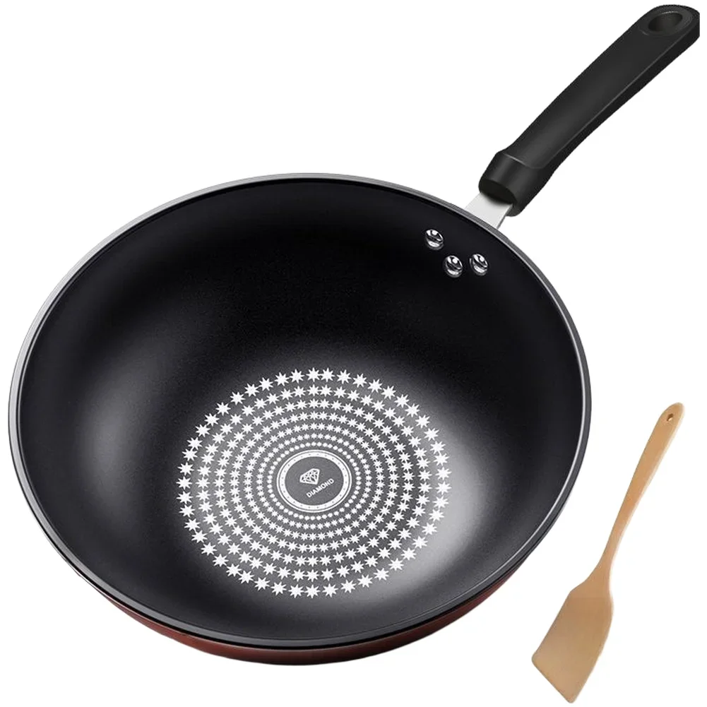 Lightweight Diamond Frying Pan Diamond Cookware 30*30cm Non Frying Pan Comfortable Handling Effortless Cleanup Everyday Cooking