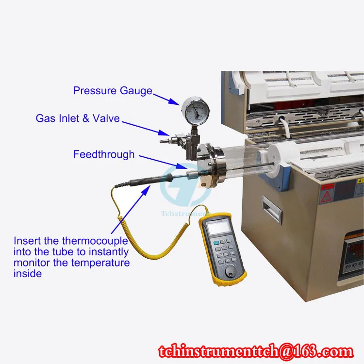 thermocouple feedthrough flange for tube , Vacuum Sealing Assembly