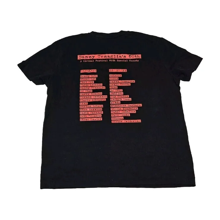 Danny Tenaglia Camiseta Hombre Sz L - Dj Virtual Festival - Carl Cox David Guetta