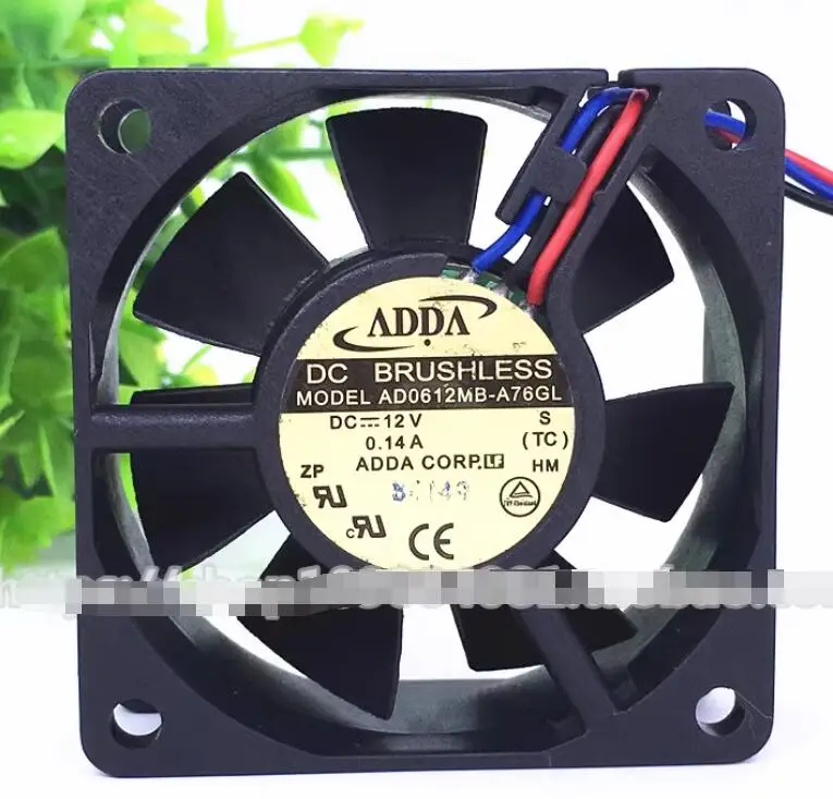 

ADDA AD0612MB-A76GL DC 12V 0.14A 60x60x25mm 3-Wire Server Cooling Fan