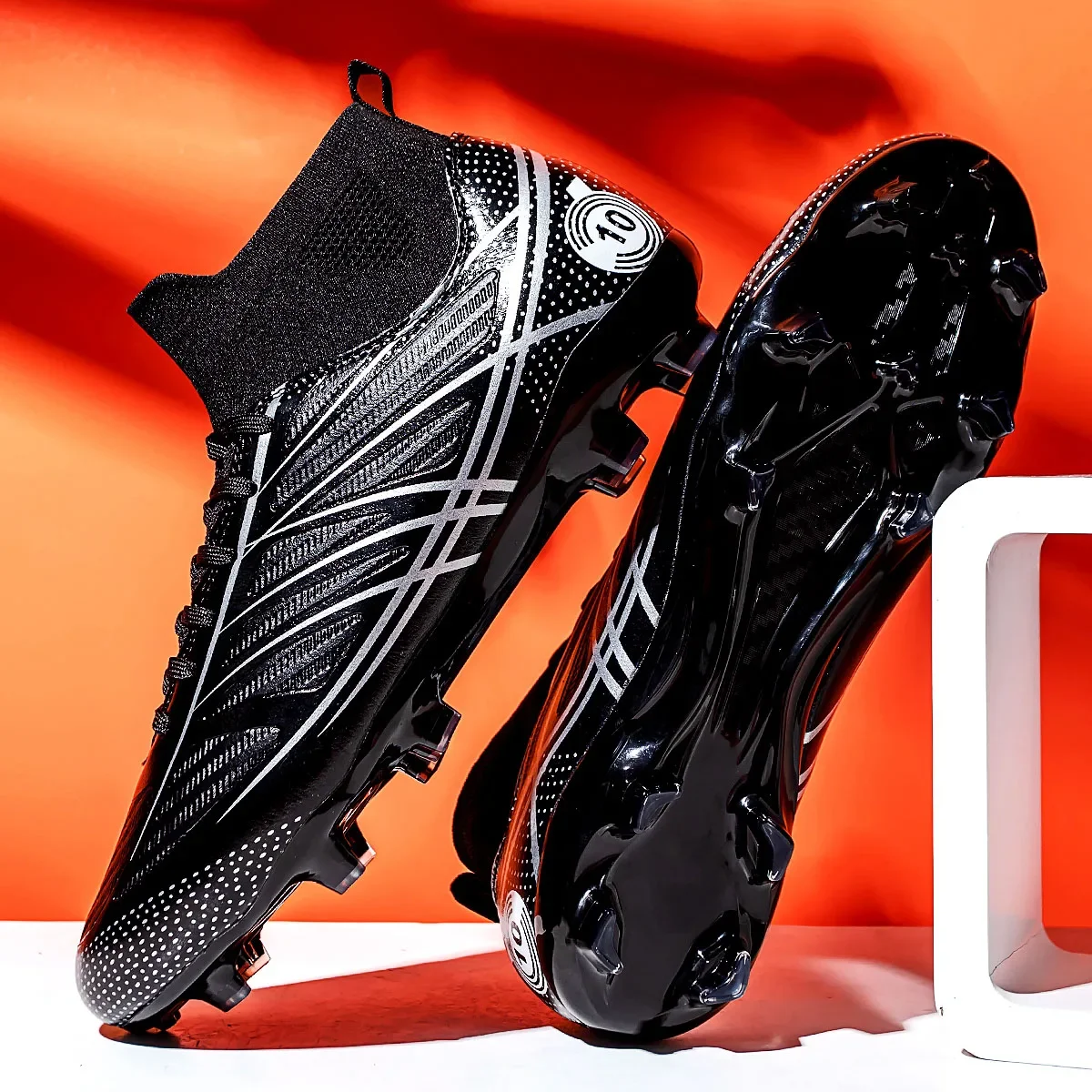 Zapatos deportivos de fútbol profesionales para hombre, zapatillas deportivas de tobillo alto para mujer, zapatillas deportivas de entrenamiento de fútbol, zapatos atléticos antideslizantes para césped