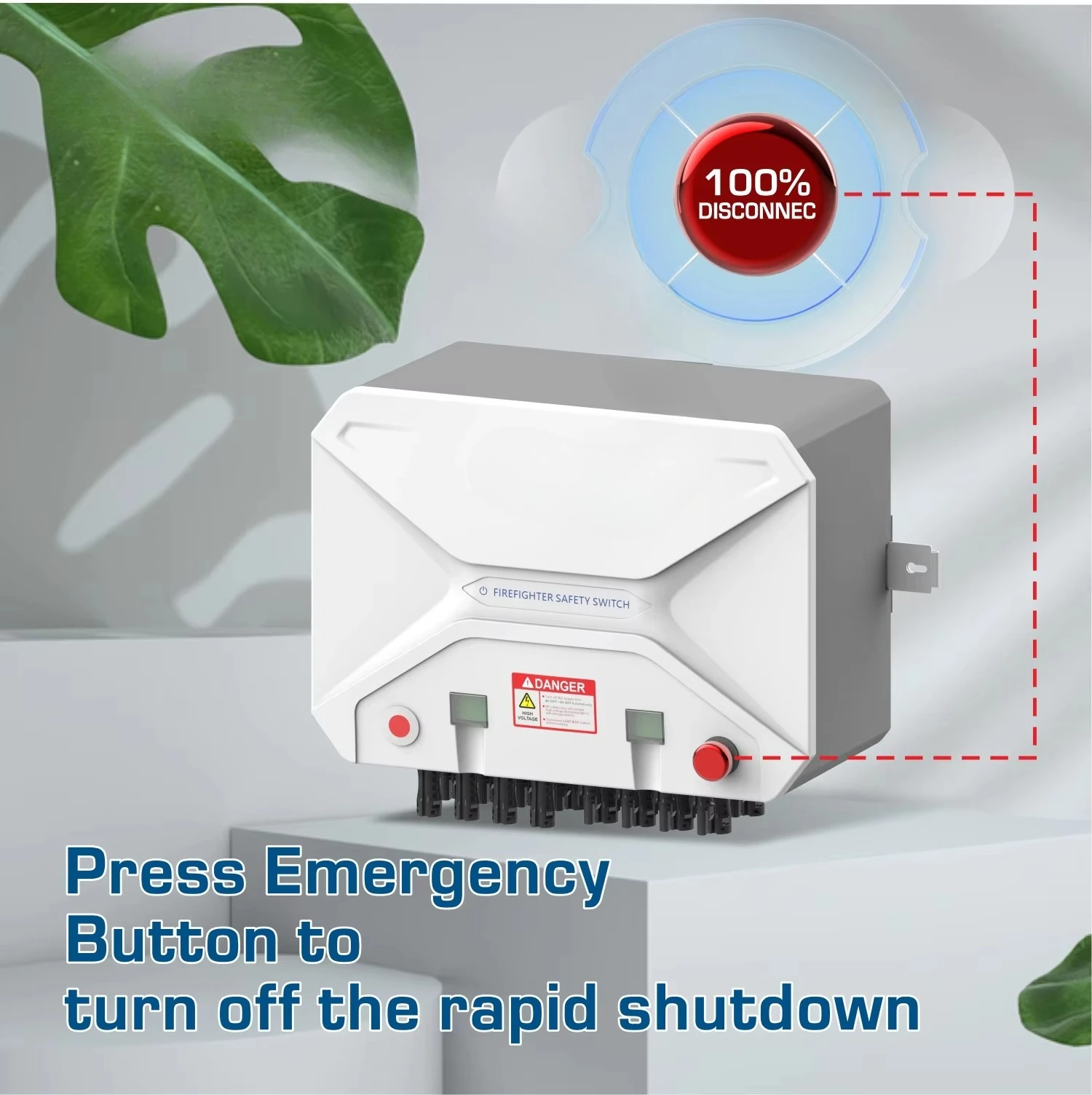 YRO Rapid Shutdown Solar System Fireman Safety 1500V DC  Solar Rapid Shutdown Device Firefighter Safety Switch 1-2 String PV