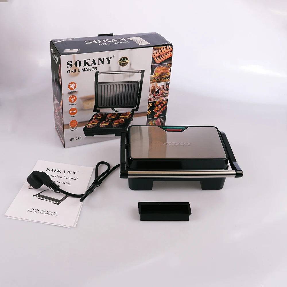 صانع شرائح اللحم المنزلي الصغير برغر عجة صانع الساندوتشات الكهربائية غير لاصقة سطح شواء محمصة صانع الإفطار الكهربائية