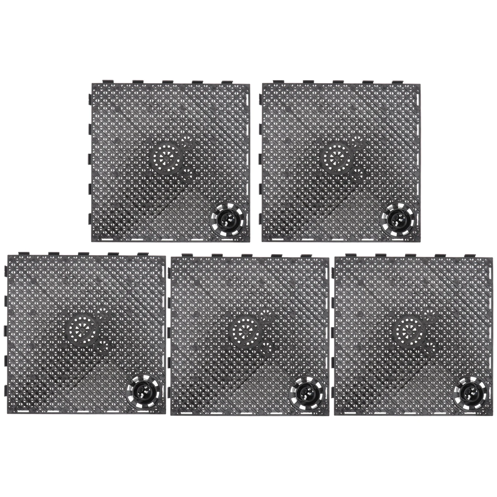 

5 Pcs Partition Fish Tank Filter Plate Plastic Black Aquarium Substrate Filtering