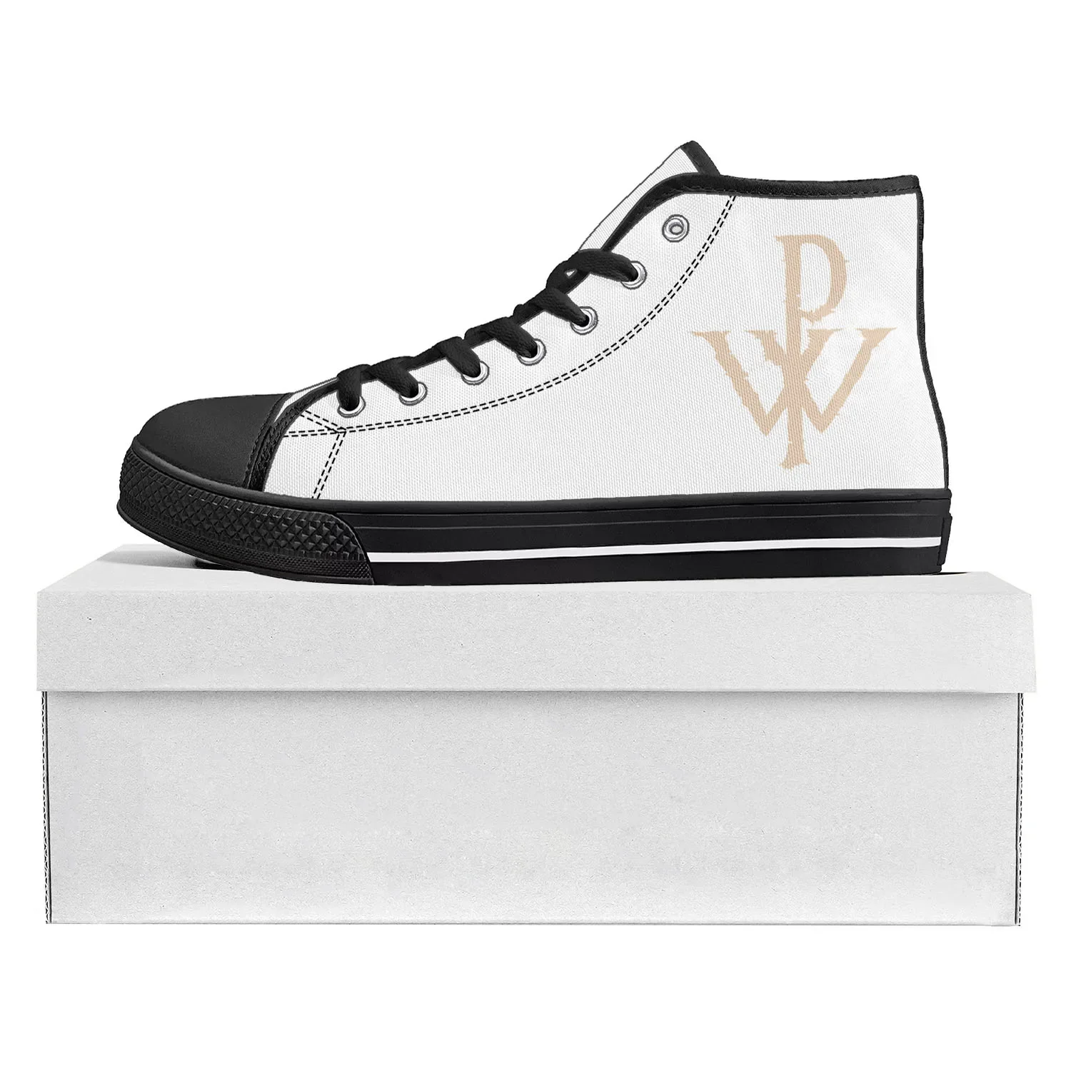 Power Metal Powerwolf Rock Band High Top High Quality Sneakers Mens Womens Teenager Canvas Sneaker Couple Shoe Custom Shoe Black