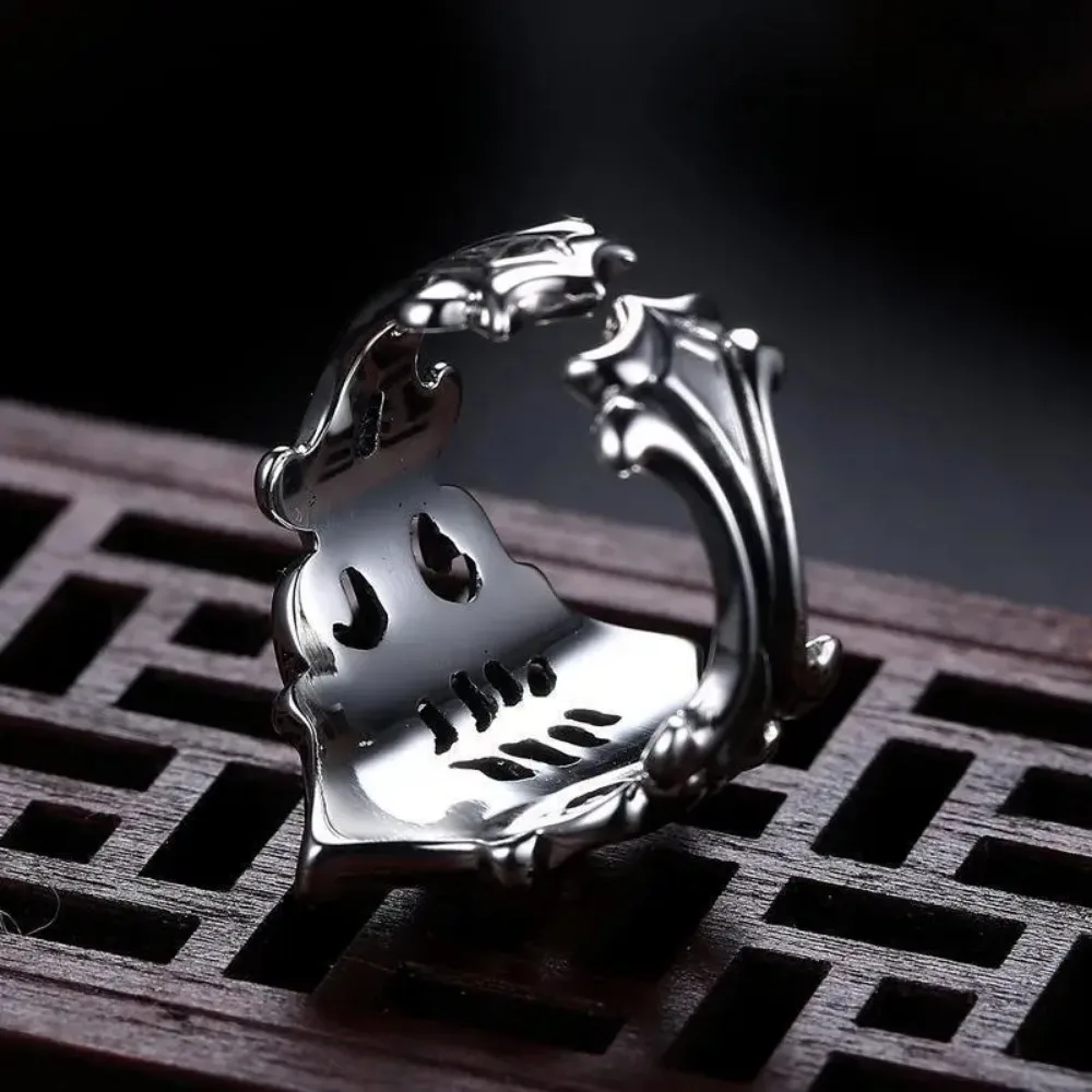 Retro Domineering Trend Personalized Skull Ring Men Gothic Ghost Pirate Male Ring Hip Hop Punk Party Jewelry Accessories Gifts