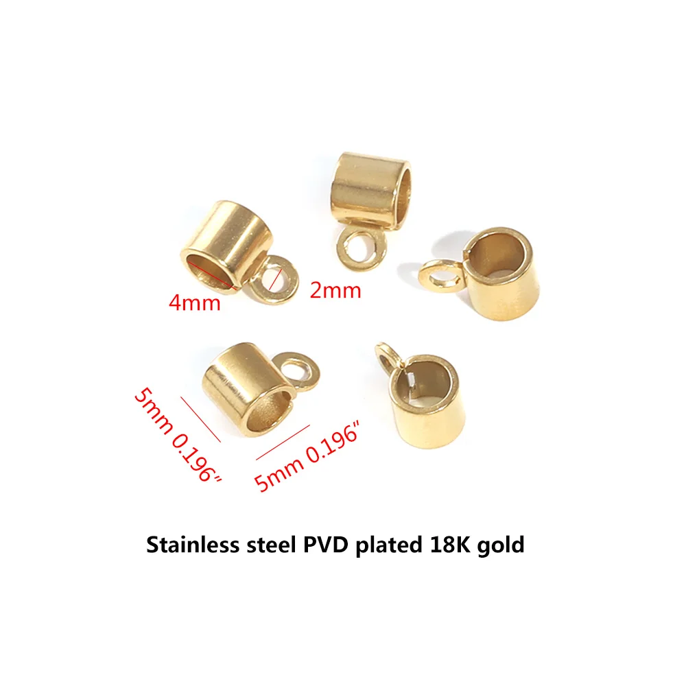 20pcs/lot Stainless Steel Hole 4mm Gold Round Charm Pendant Connectors Bracelet Beads Diy Earrings Bracelet Jewelry Findings