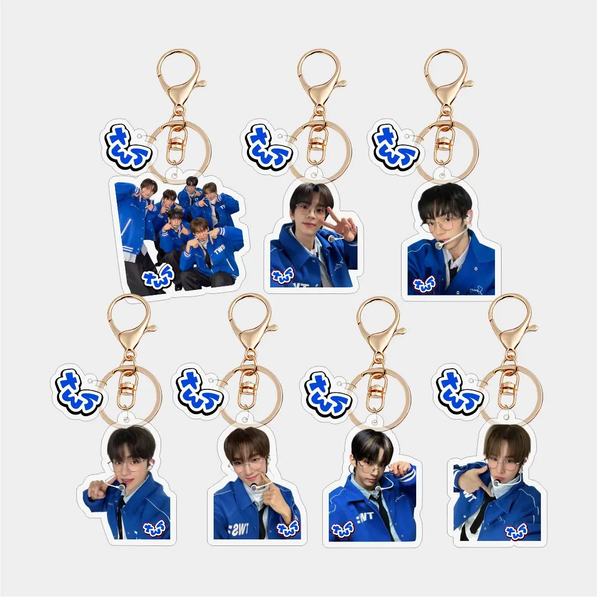 Kpop Group Acrylic Keychain Backpack Pendant Keyring HANJIN SHINYU Decorative Accessories Ornament Fans Collection Gifts