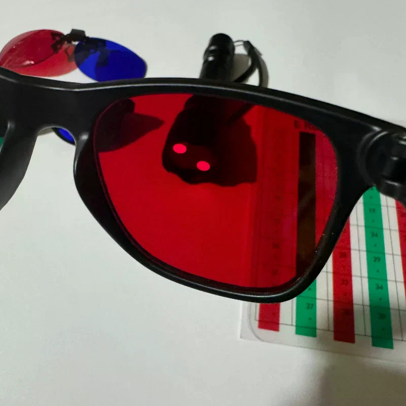 Black Frame Red Blue Green 3D Glasses For Amblyopia Training Vision Correction Training Practice For Teen