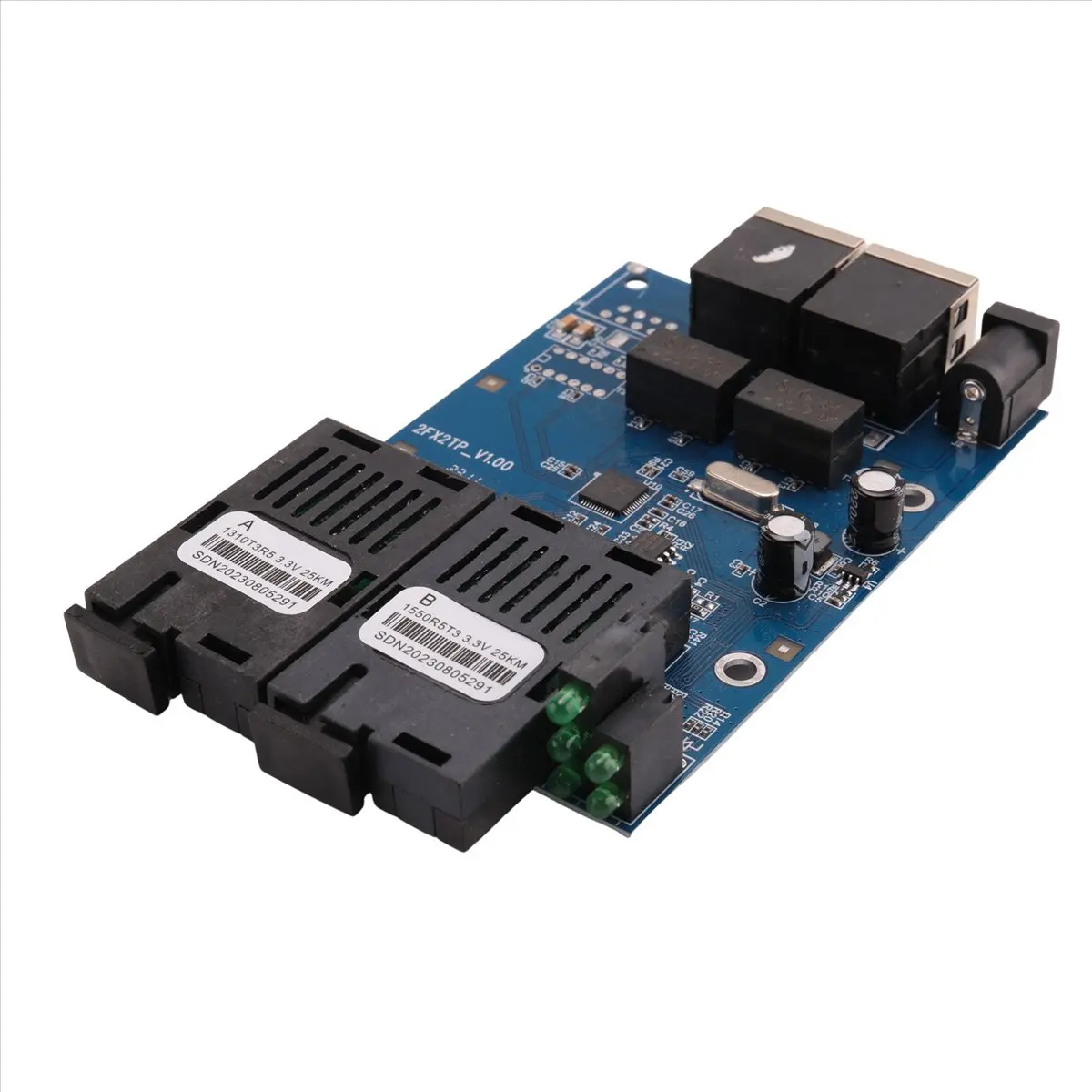 Новая модель 1 шт. оптоволоконный коммутатор Ethernet 2 RJ45 UTP 2 SC оптоволоконный медиаконвертер 2SC 2RJ45 Ethernet 10/100M оптоволоконный коммутатор