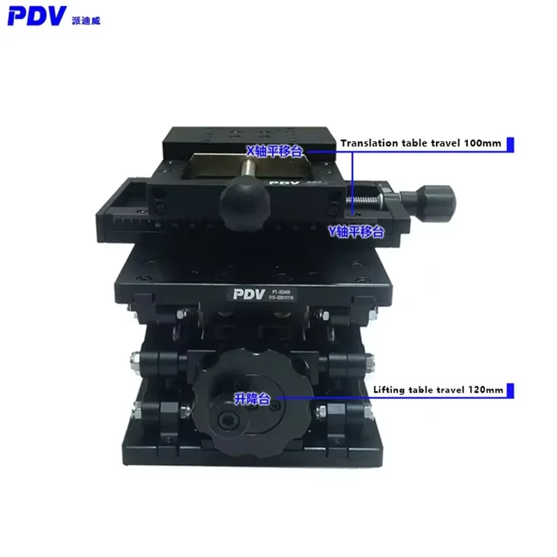 Manual Lab Jack 3-Axis Stages  XYZ Combined Stage Large Table Z-Axis Displacement Stage Height Adjustment