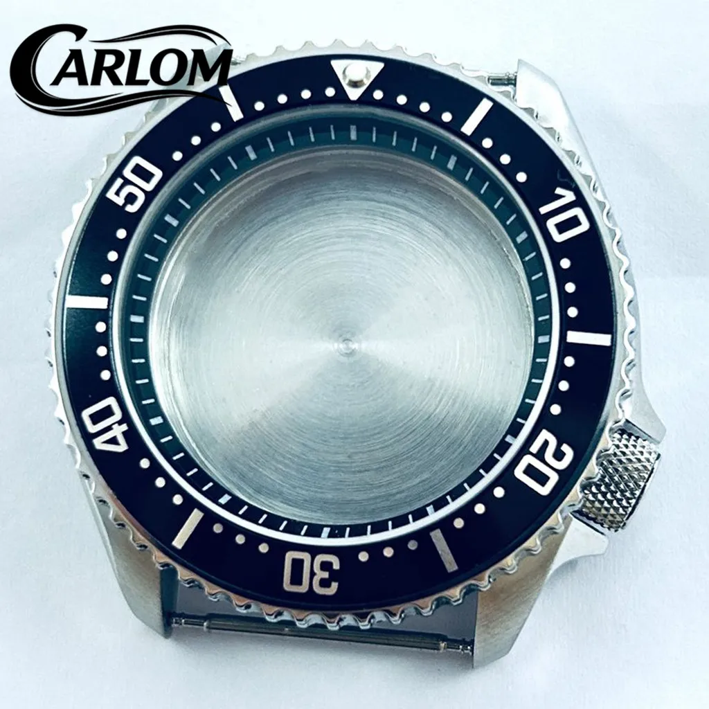 42mm NH Watch Case For NH34 NH35 NH36 NH38 NH39 NH70 NH72 Movement SKX007 S Crown Black Blue Green Orange Ring