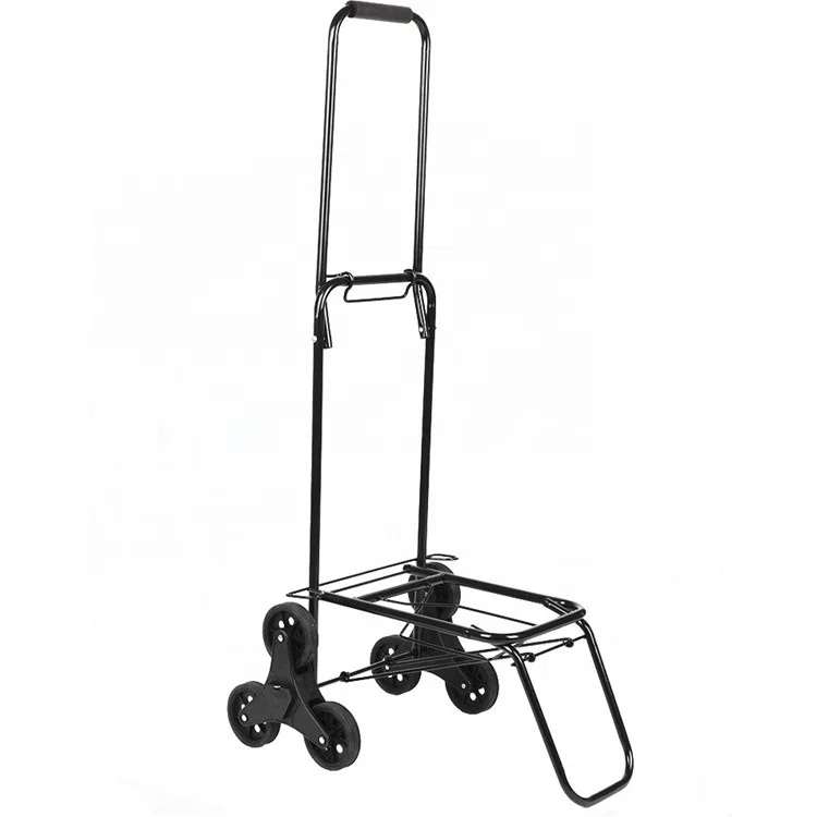 Portable Folding Stair Climbing Trolley with 6 Wheels Luggage Carrier Hand Truck Shopping Trolley