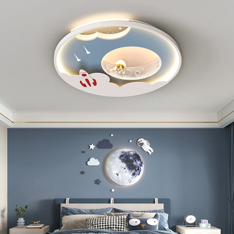 Moon Planet LED Ceiling Lamp Bedroom Ceiling Lamp Living Room Modern Fantasy Style Children's Room Lighting Decorative Lamp