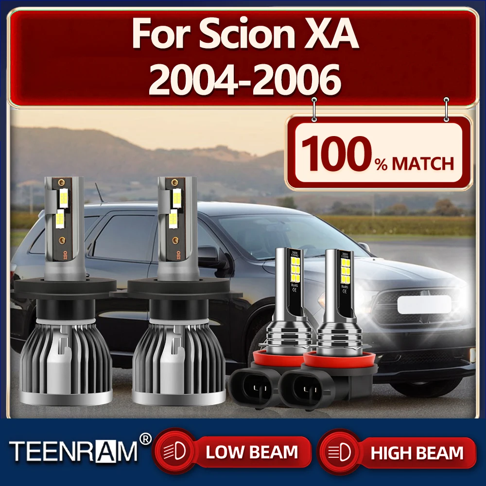 

40000LM LED Headlight Bulbs 240W Canbus Car Headlamps With Fan 6000K White Fog Lamps 12V 24V For Scion XA 2004 2005 2006