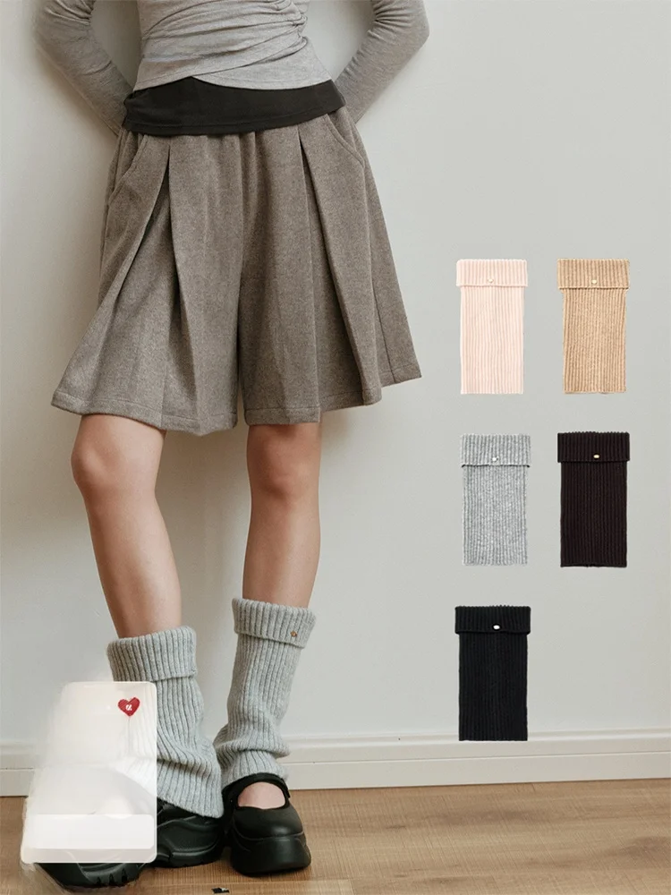 

Теплые накладки на ноги Moonmoi из смесовой шерсти с металлическим блеском, цветные, для женщин