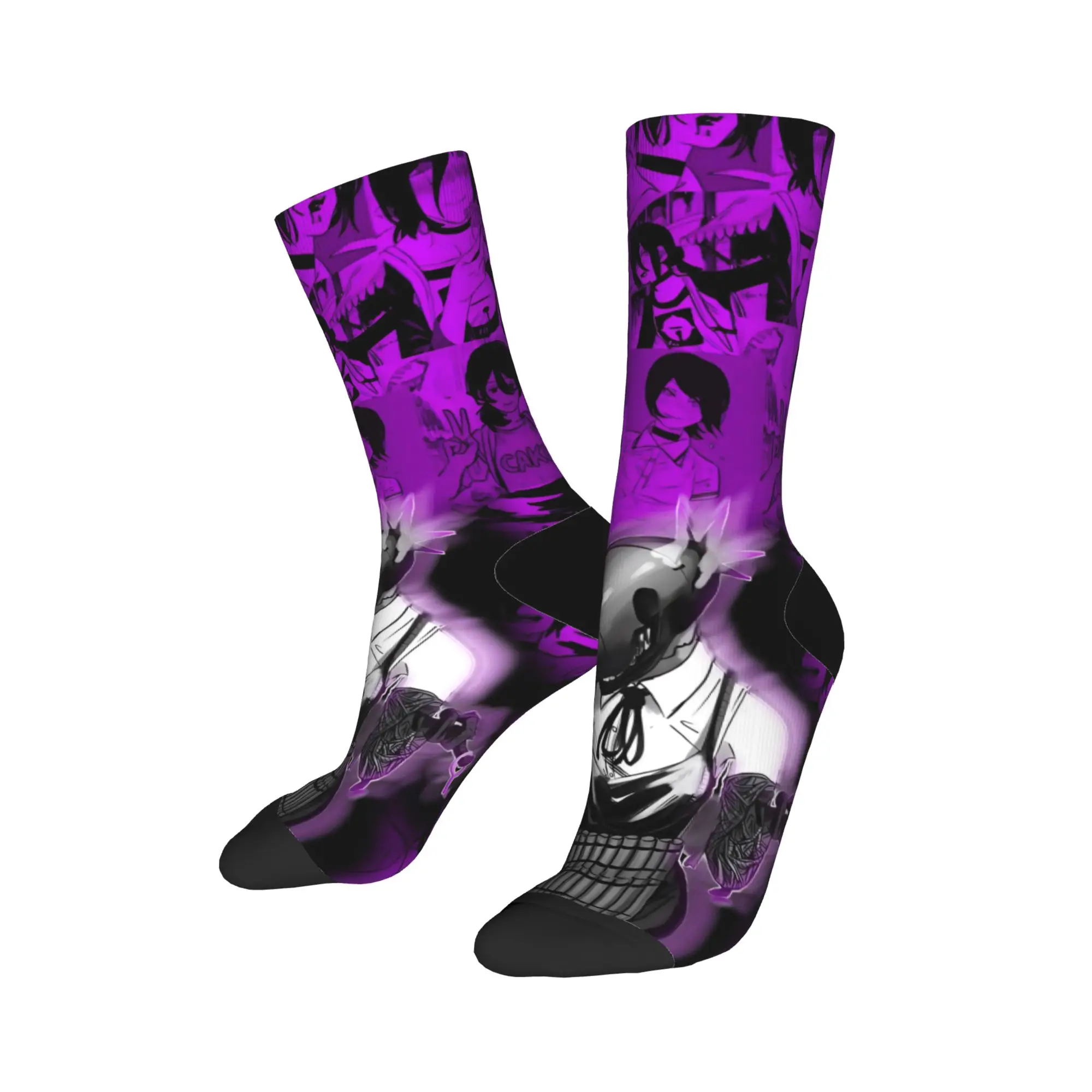 Reze بالمنشار رجل انمي ياباني (2) جوارب تصميم الجوارب الرجعية الخريف المضادة للانزلاق الجوارب زوجين في الهواء الطلق جوارب ناعمة