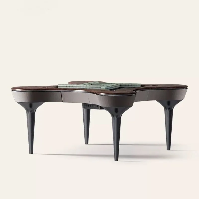 Fully automatic home 2026 new light luxury high-end black walnut wooden table c