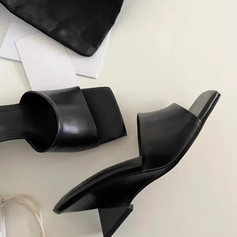 Zapatillas De tacón alto para Mujer, Sandalias De tacón De diseñador, zapatos De Mujer, zapatos De verano 2021, zapatos De tacón elegantes, chanclas, Sandalias deslizantes De Mujer