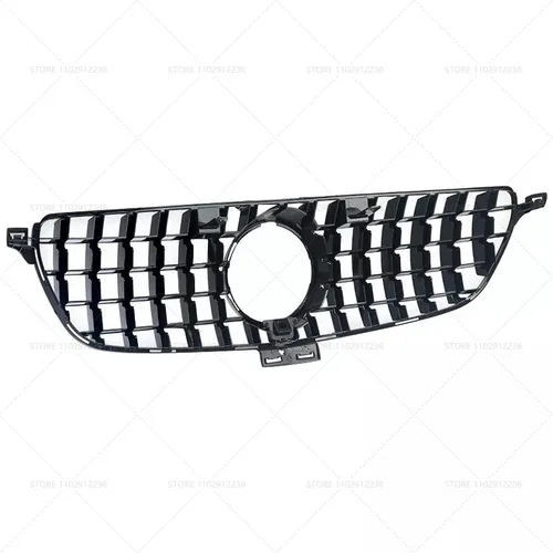 Imagen 2 del producto Para 2016-2019 W166 clase GLE Mercedes Benz GLE300 GLE320 GLE350 GLE400 GLE500 GT estilo capó de parachoques superior rejilla delantera de malla